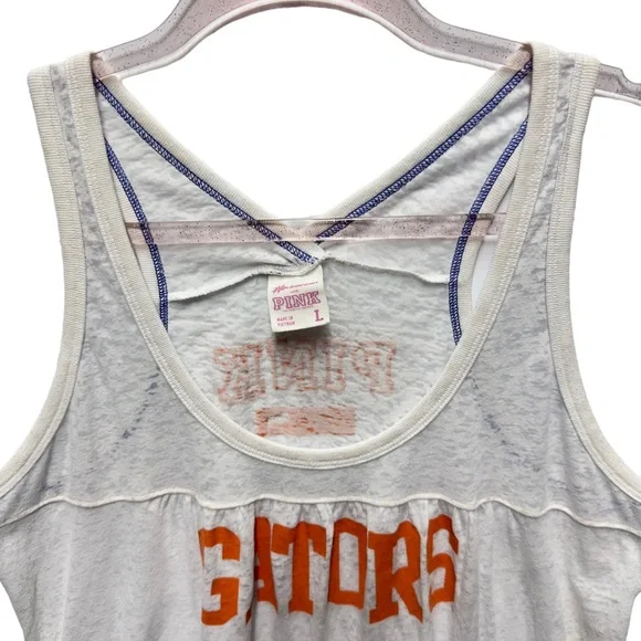 PINK Victoria's Secret UF Gators Campus Racerback Tank Top Burnt Out Tee - Picture 2 of 8